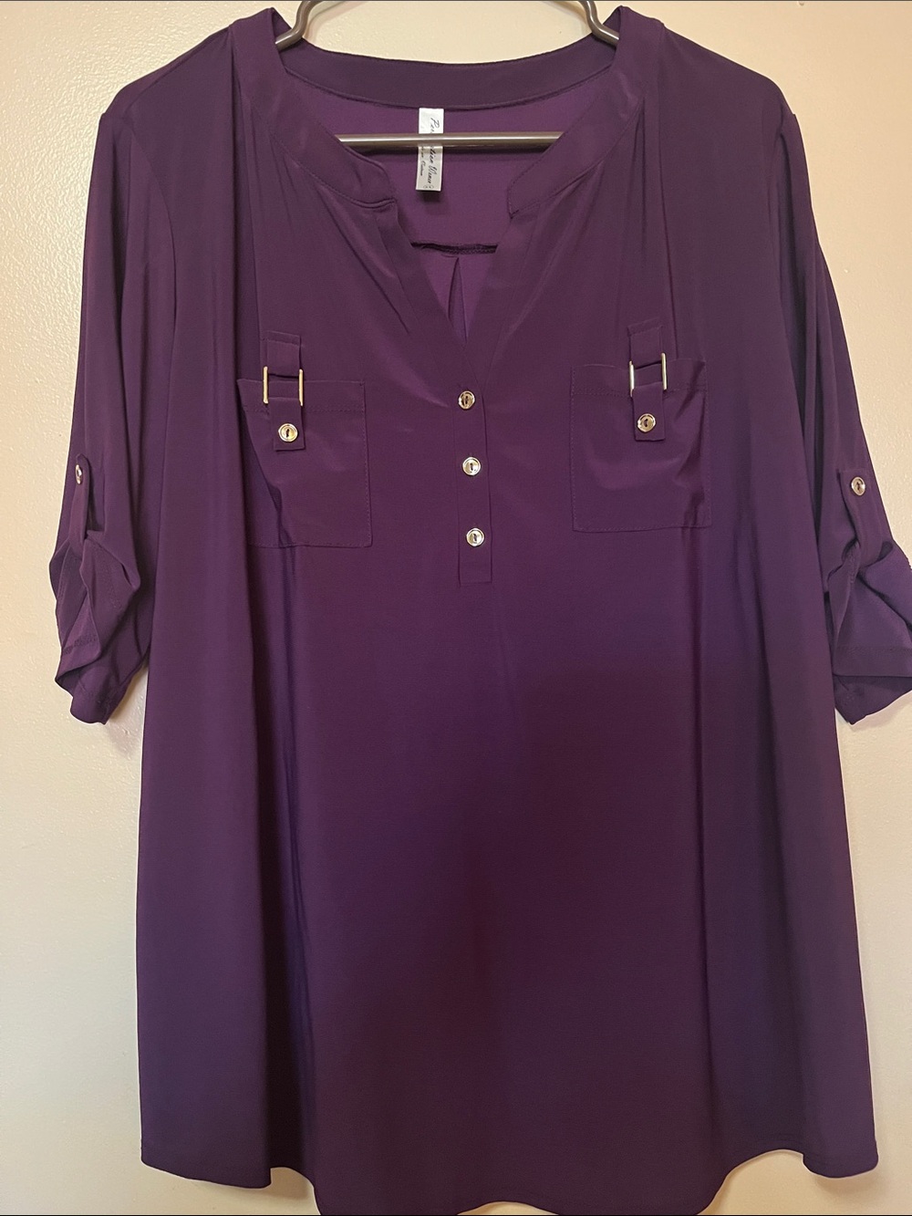 Perseption Purple Tunic Top